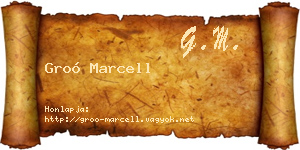 Groó Marcell névjegykártya